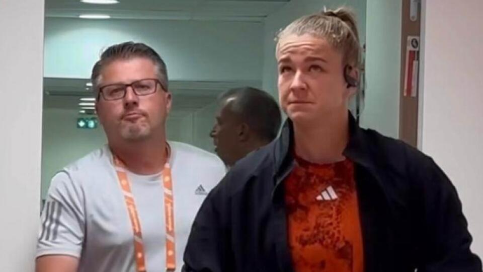 Emil Miške s Karolínou Muchovou počas posledného Roland Garros.