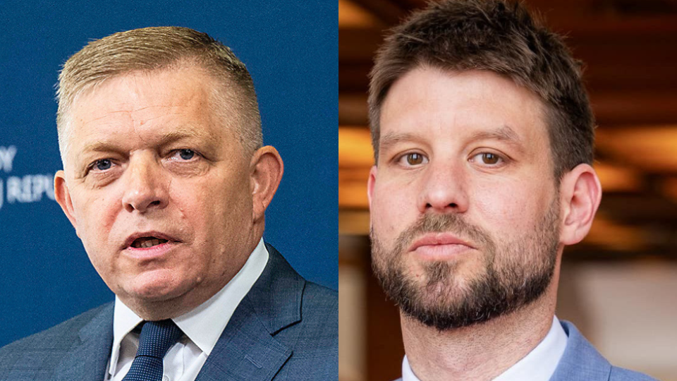 Robert Fico (Smer-SD) a Michal Šimečka (PS)