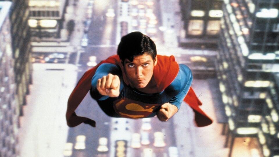 Christopher Reeve ako Superman v roku 1978.