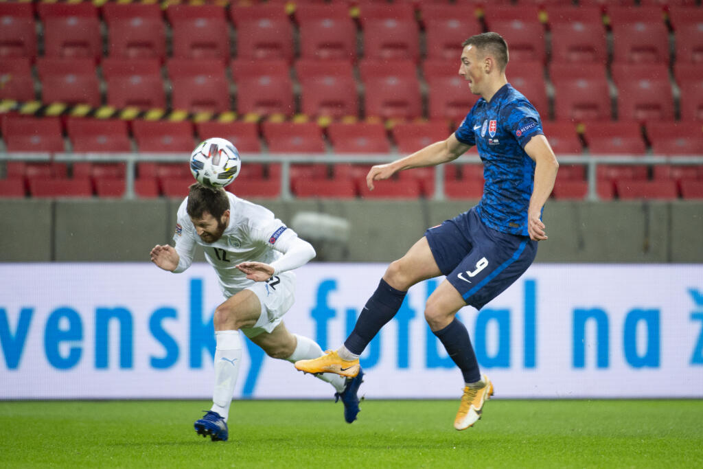 Róbert Boženík v zápase proti Izraelu.