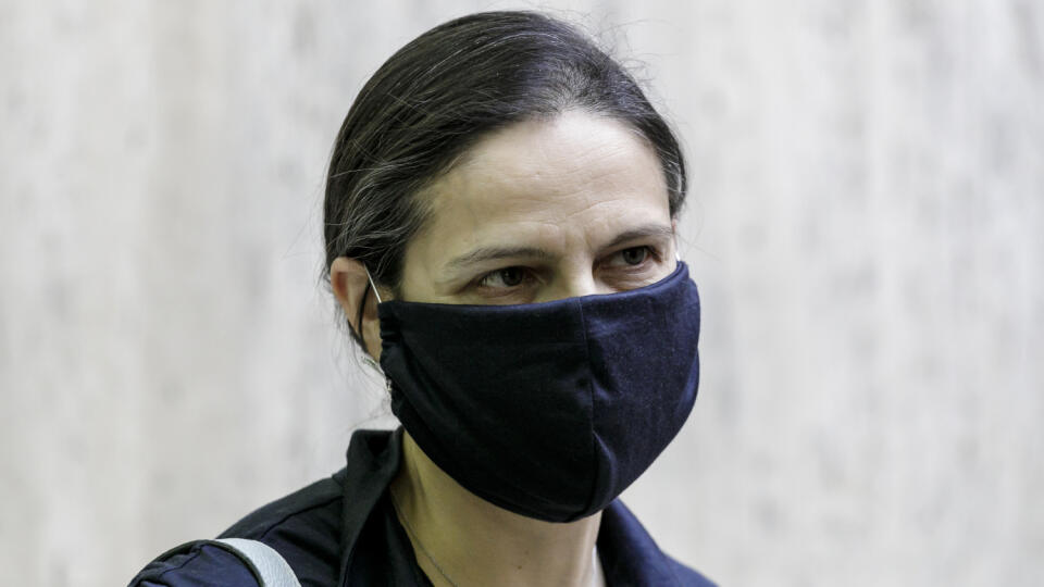 Na snímke ministerka spravodlivosti SR Mária Kolíková (Za ľudí) počas rokovania 14. schôdze vlády Slovenskej republiky v Bratislave 26. apríla 2020. FOTO TASR – Dano Veselský