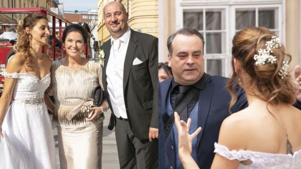 Pyšní rodičia čerstvo vydatej dcéry Kristíny. Medzi gratulantmi nechýbal ani nevestin ujo - herec Sväťo Malachovský.