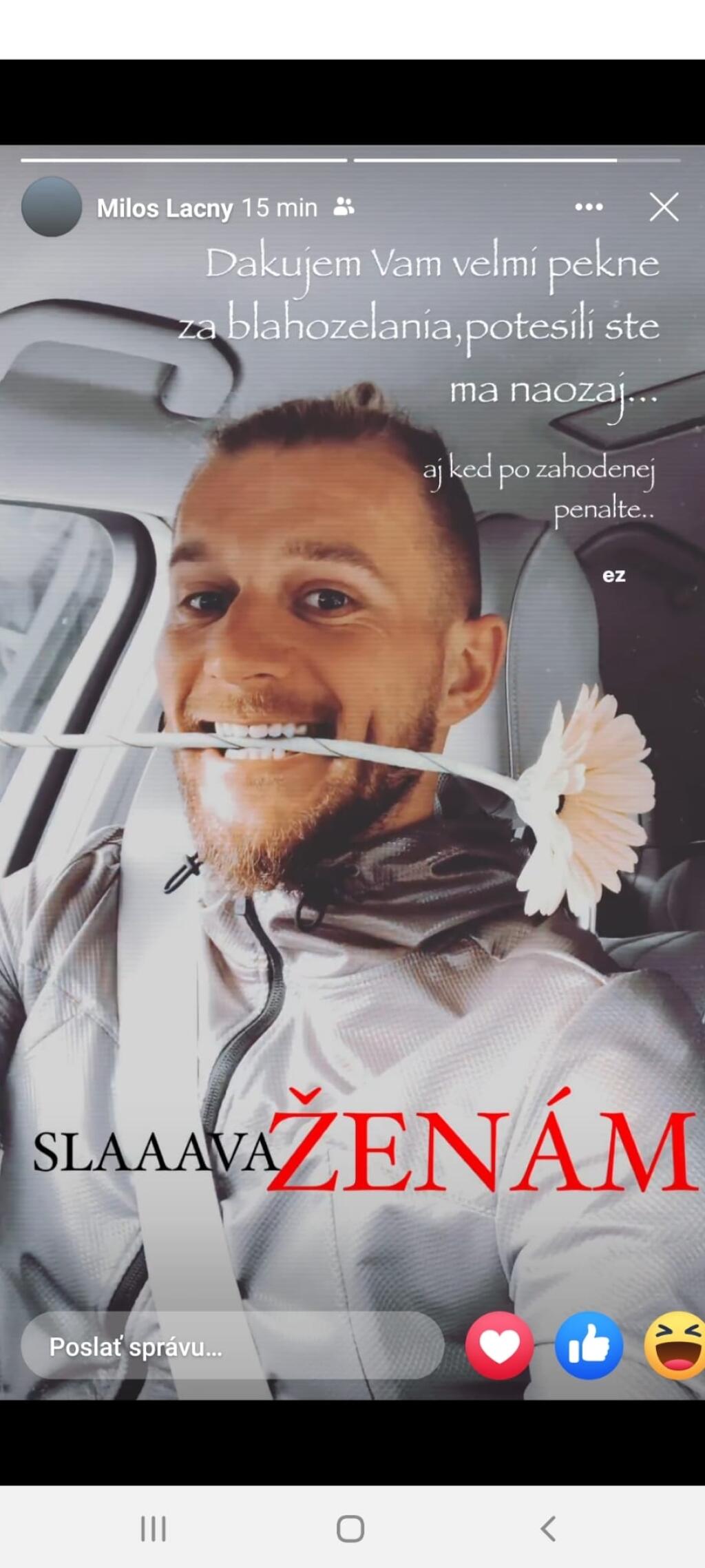 Na MDŽ nezabudol ani Miloš Lačný