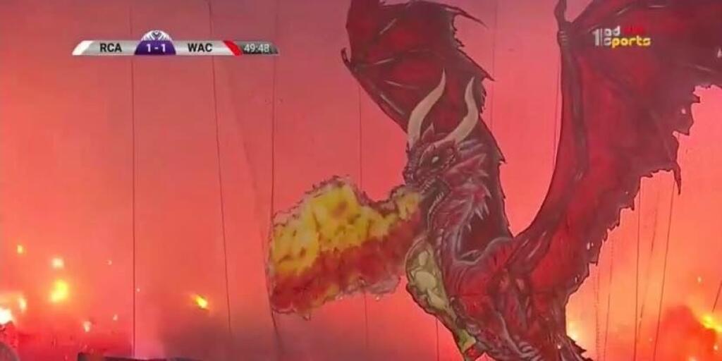 Úchvatné choreo v podaní fanúšikov klubu Raja Casablanca