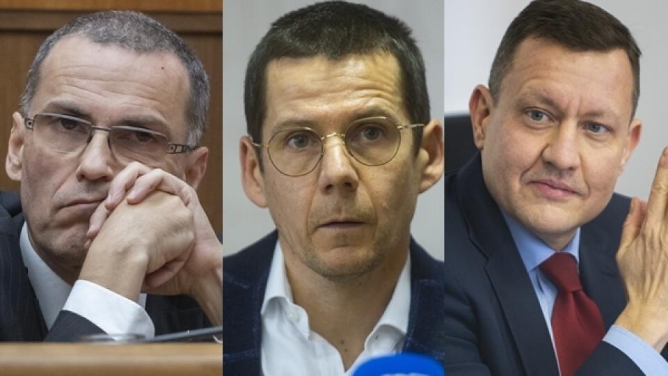 Maroš Žilinka, Štefan Hamran, Daniel Lipšic.