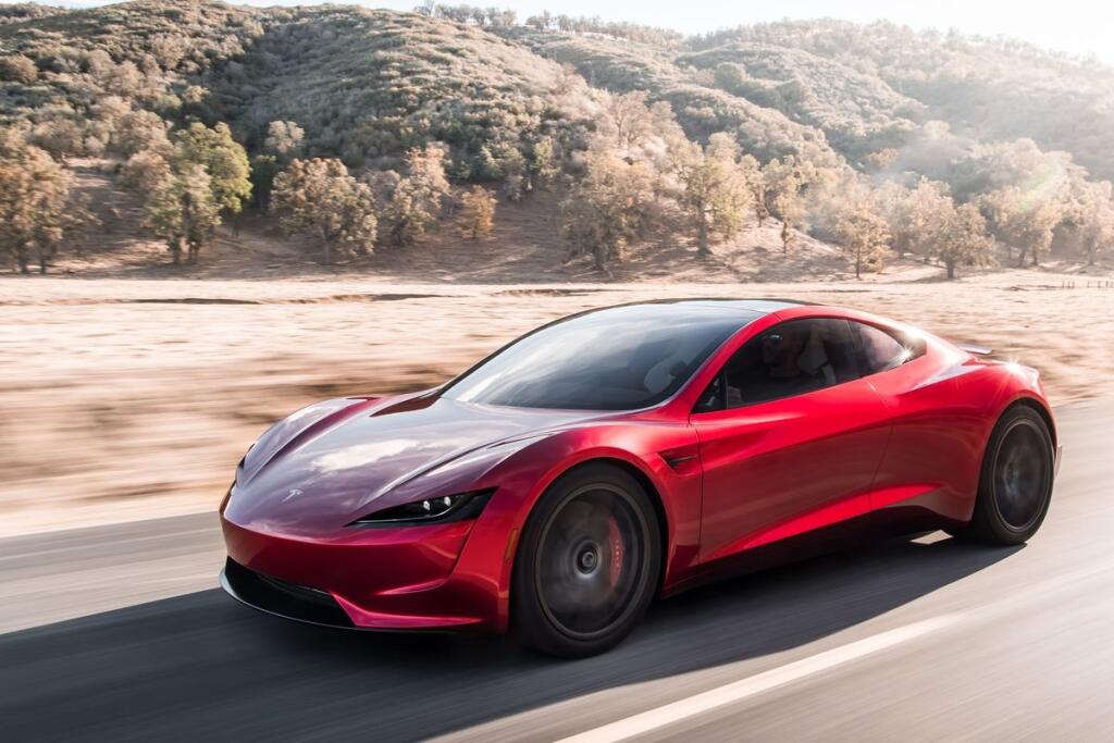 Tesla Roadster red