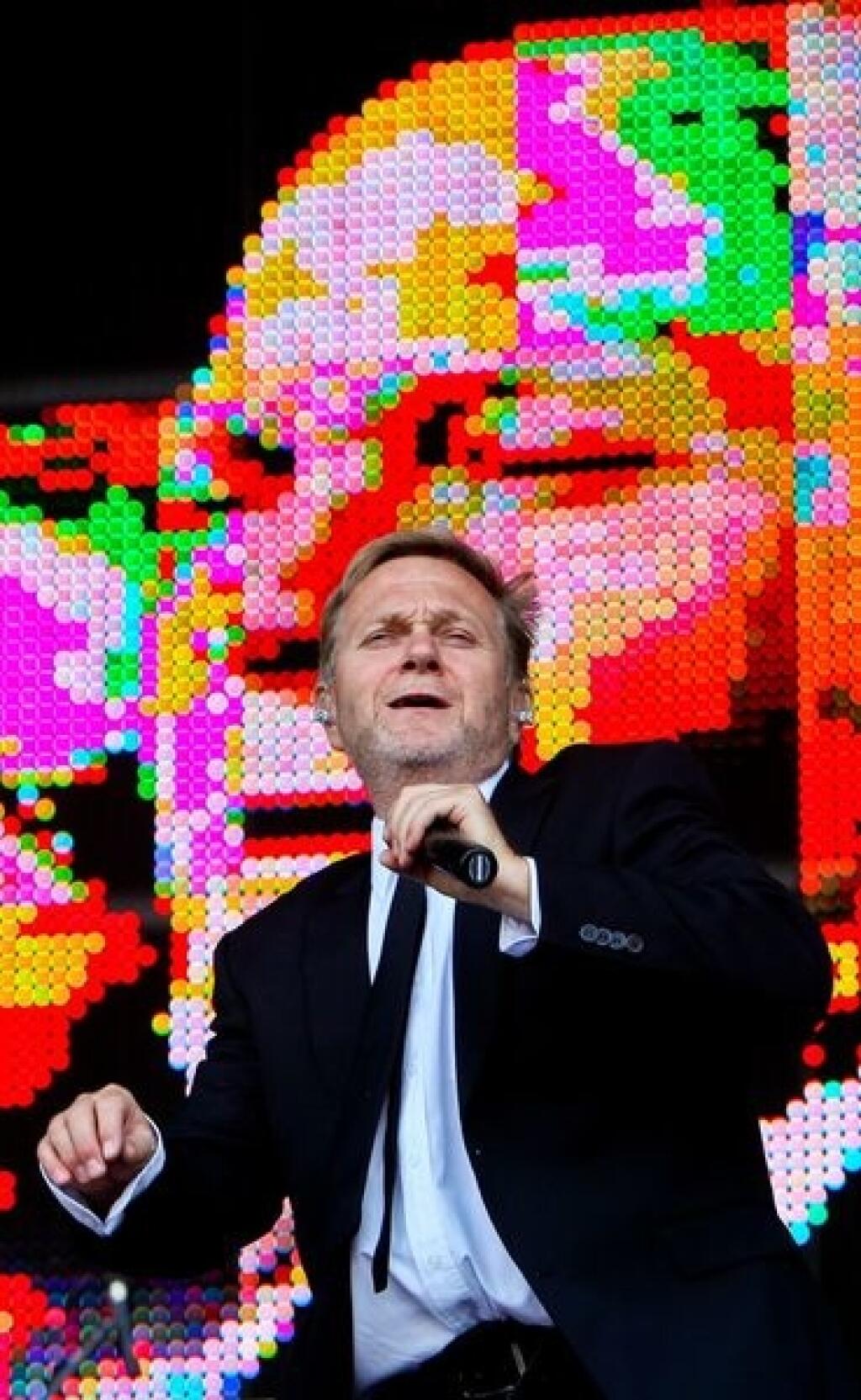 Líder kapely Vidiek, Janko Kuric počas vystúpenia na Bažant Stage.