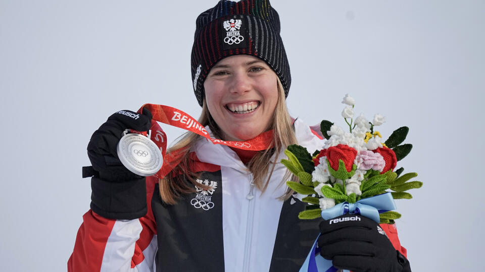 Liensbergerová získala na olympiáde v Pekingu striebro v slalome.