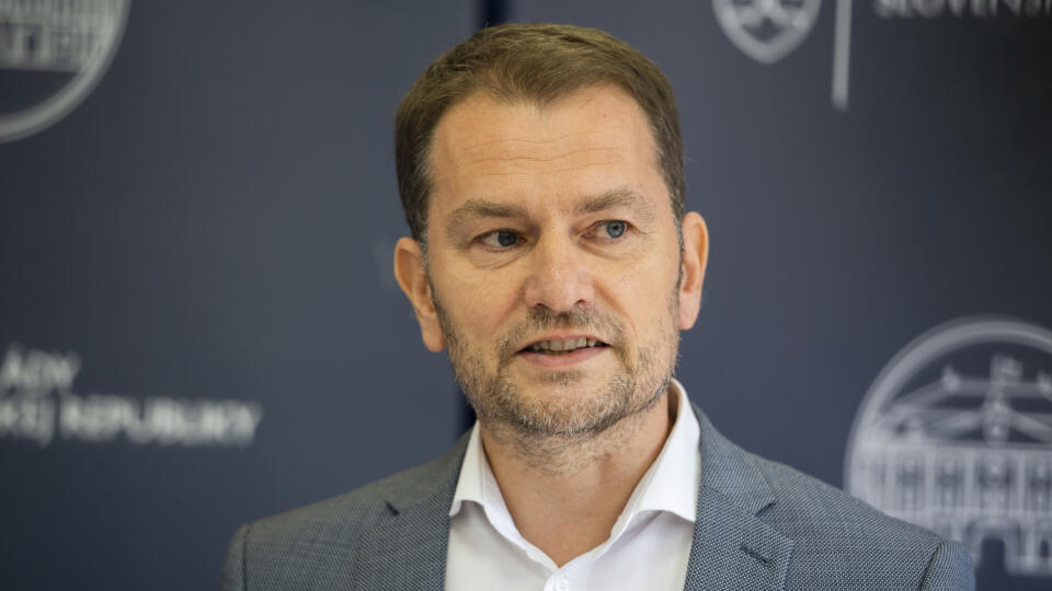 Na snímke predseda vlády SR Igor Matovič počas tlačovej konferencie na tému Biznis s právnymi službami v Bratislave.
