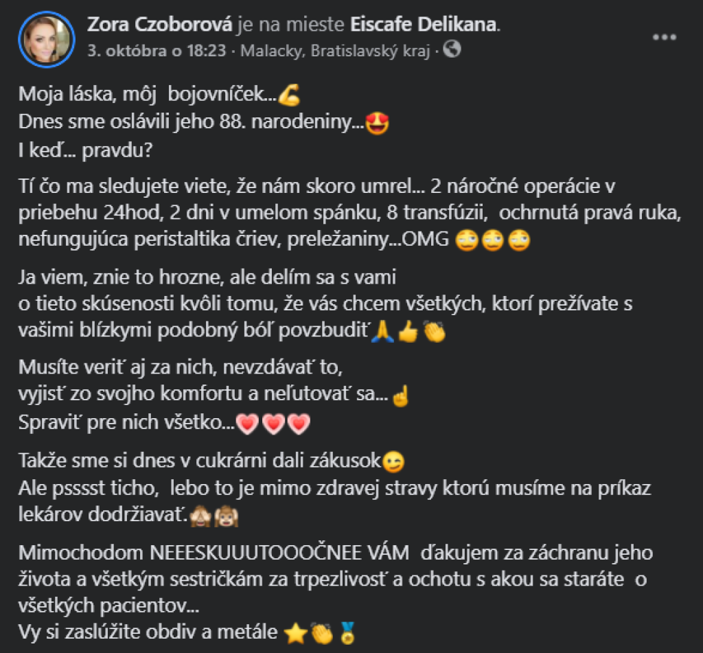 Zora s mamou prežili strach o milovaného muža. Už ho ale majú doma.