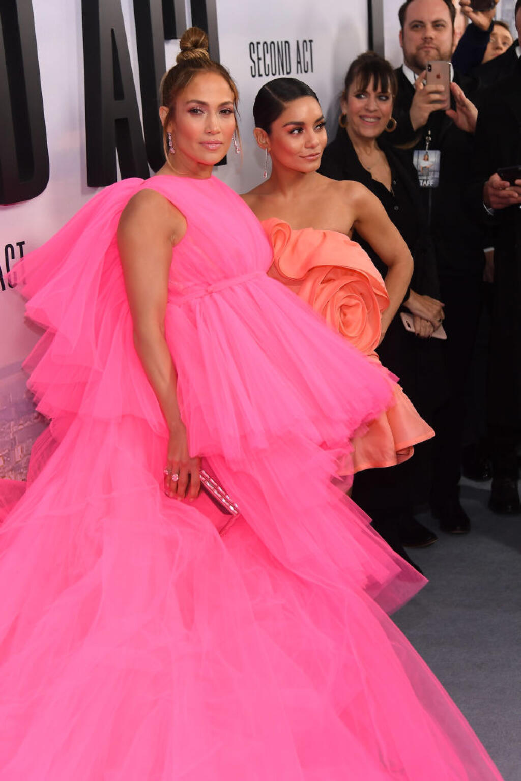 NEW YORK, NY - DECEMBER 12: Jennifer Lopez and Vanessa Hudgens attend the world premiere of