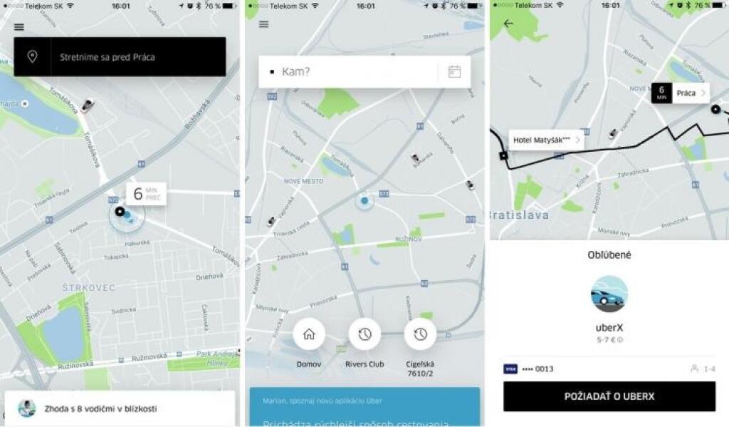 Uber aj v Bratislave otočil logiku objednávania auta