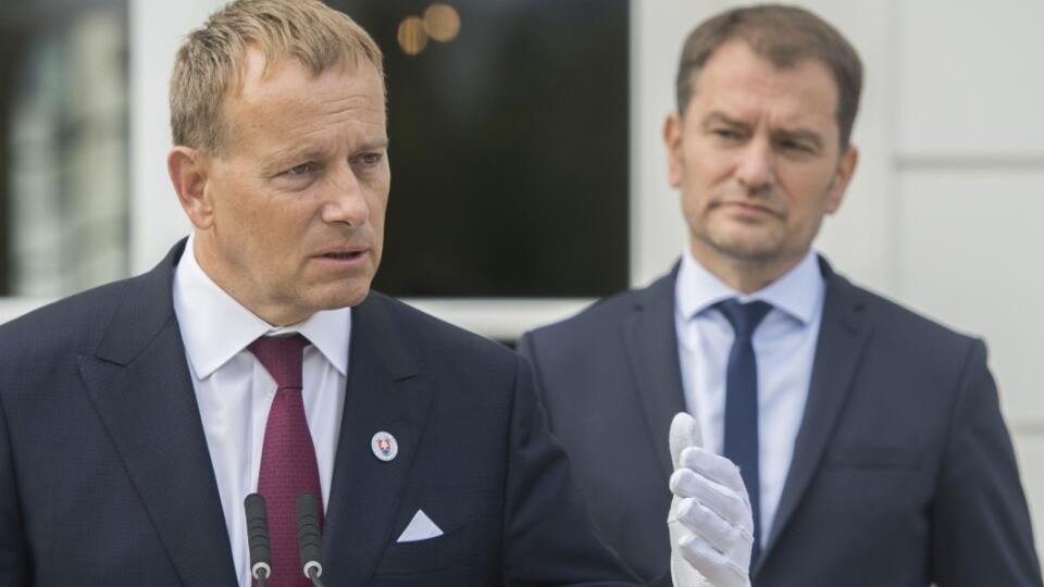 Predseda parlamentu Boris Kollár a predseda vlády Igor Matovič