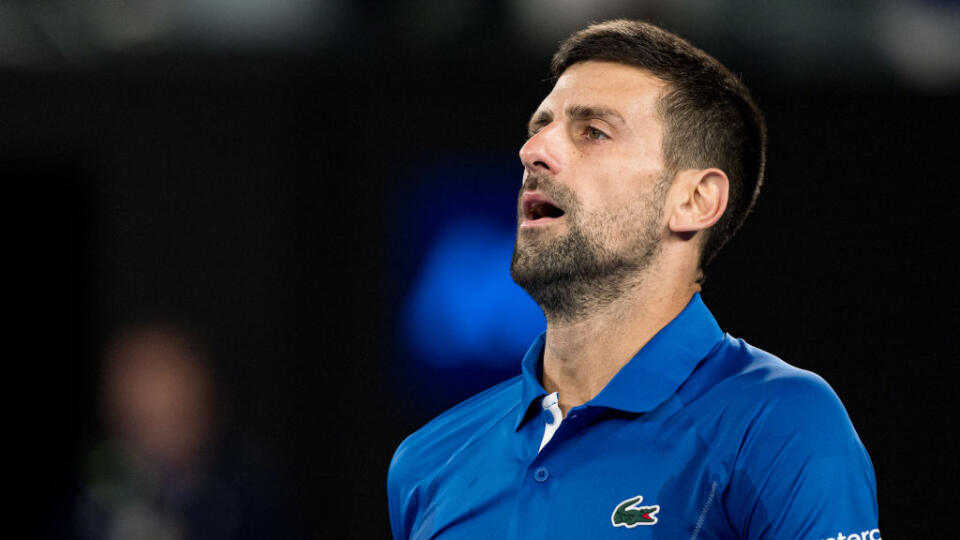 Novak Djokovič počas zápasu 2. kola Australian Open.