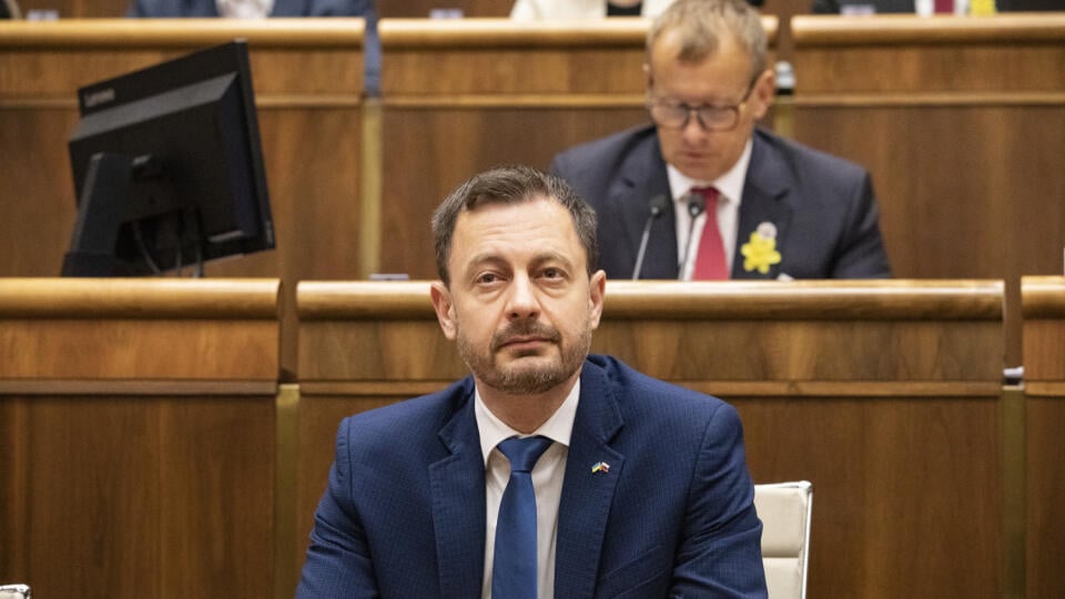 64. schôdza NRSR. 6. odvolávanie ministra vnútra Romana Mikulca.
Na snímke Eduard Heger.