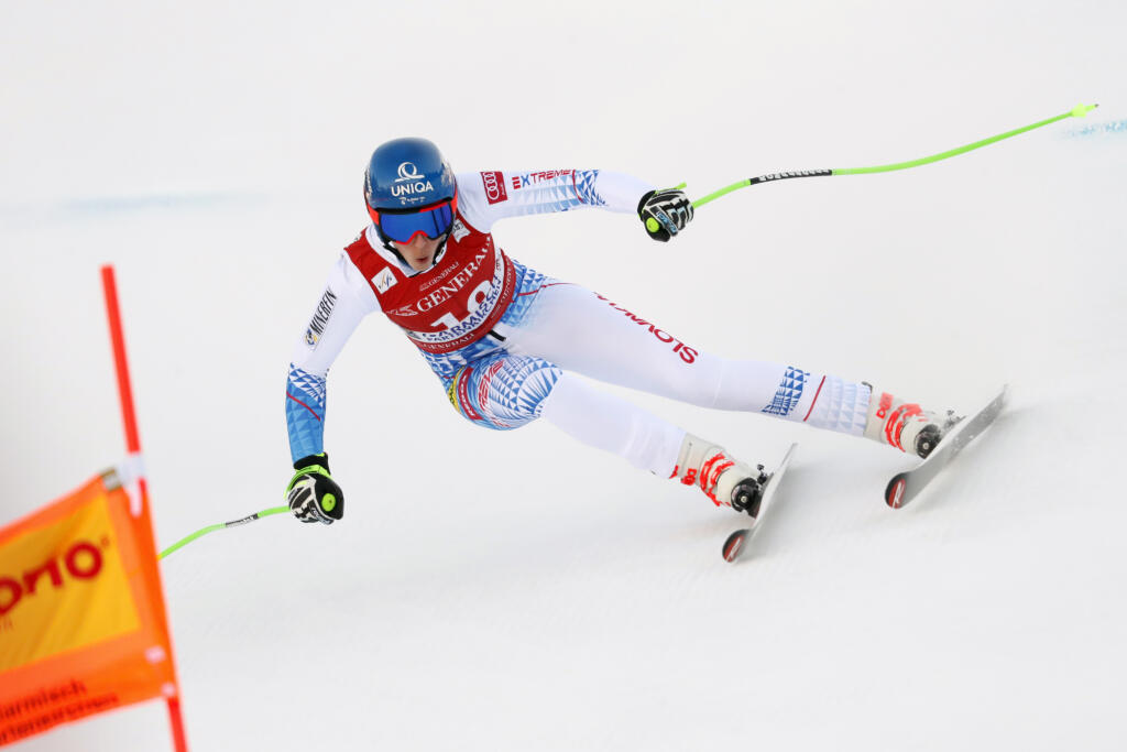 Petra Vlhová v zjazde v Garmisch-Partenkirchene.