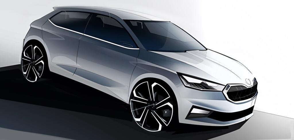 Škoda Fabia štvrtej generácie - dizajnová skica.