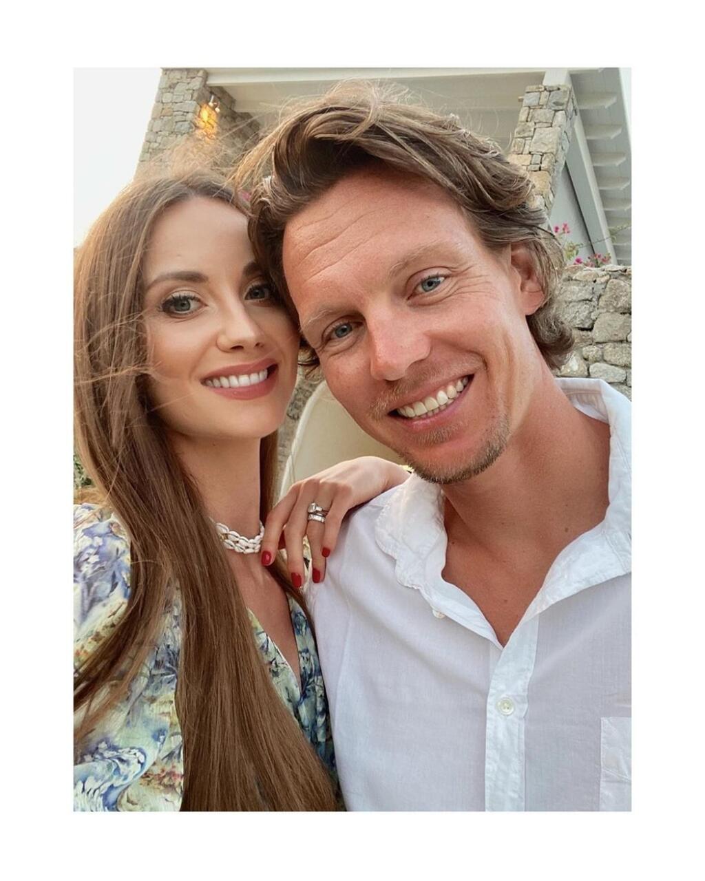 Berdych so svojou pôvabnou manželkou