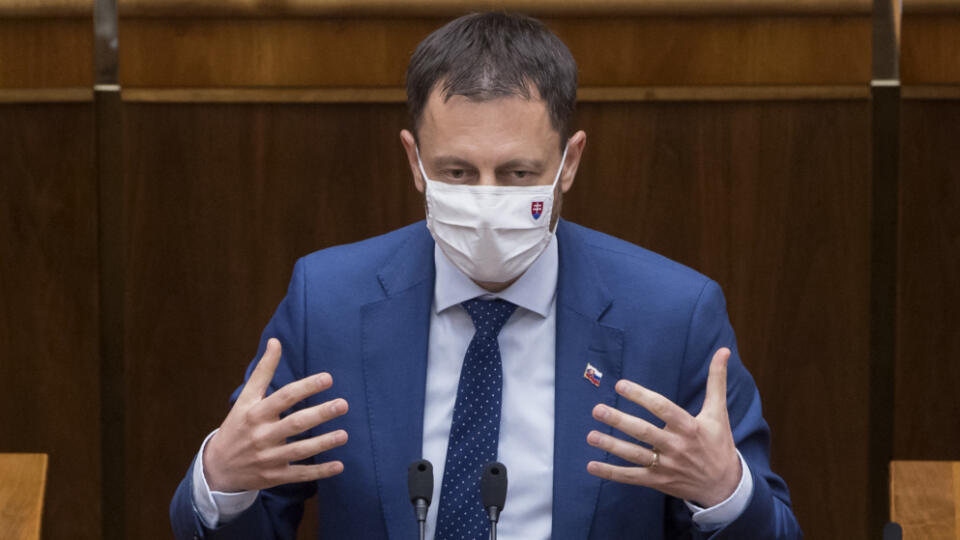 Na snímke minister financií SR Eduard Heger (OĽaNO). FOTO TASR - Martin Baumann