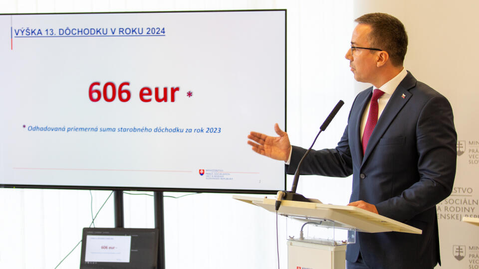 Erik Tomáš hovorí o tom, aká bude suma 13. dôchodku na budúci rok.
