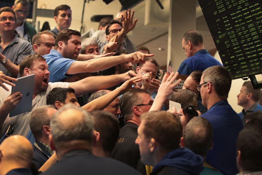 Traders React To Market Volatility On Floor Of Cboe