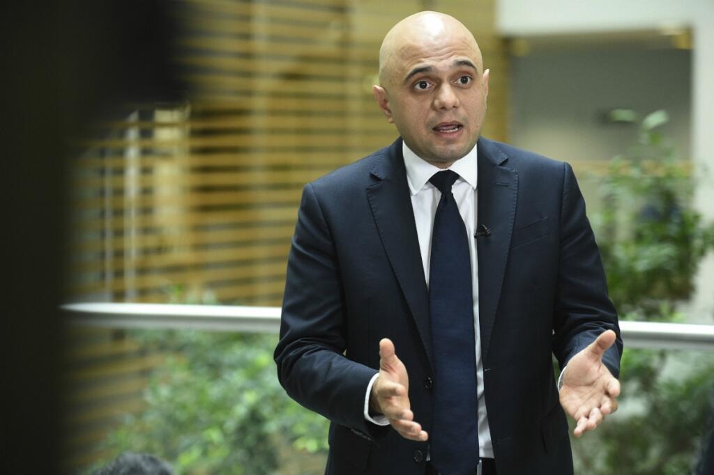 Britský minister zdravotníctva Sajid Javid.