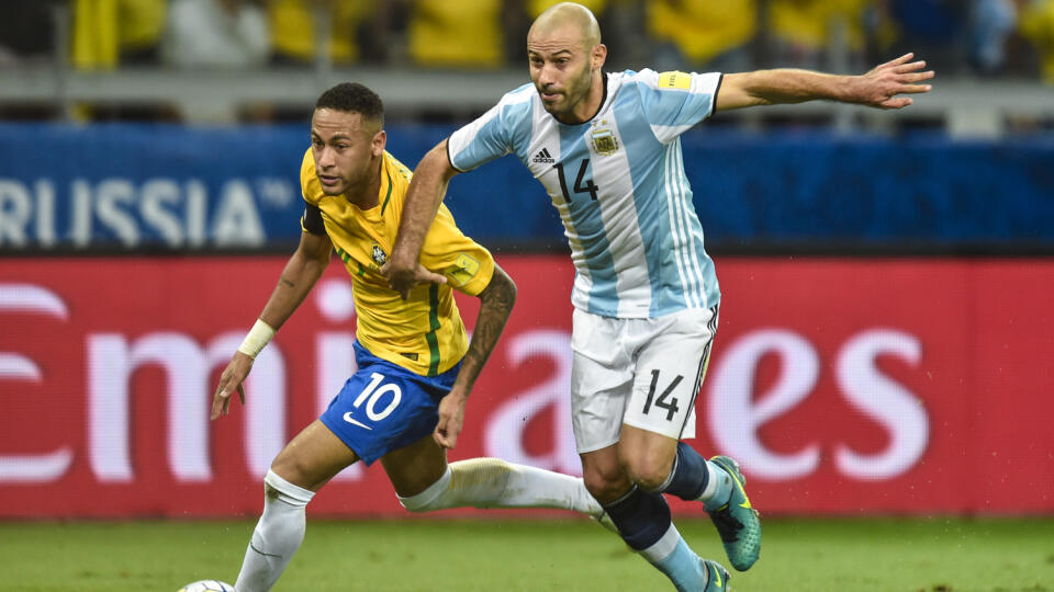 Javier Mascherano a Neymar