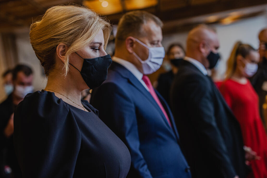 Prezidentka Slovenskej republiky Zuzana Čaputová vystúpila v Národnej rade Slovenskej republiky so Správou o stave republiky. Na snímke Prezidentka Slovenskej republiky Zuzana Čaputová a Predseda Národnej rady Slovenskej republiky Boris Kolllár.
