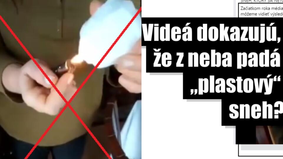 Videá so zapaľovačom nie sú dôkazom, že padá umelý sneh