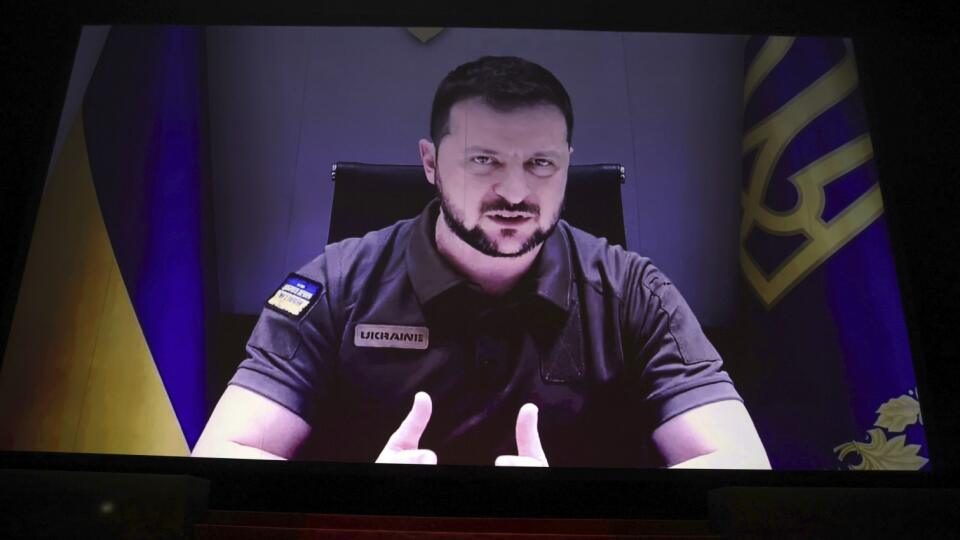Ukrajinský prezident počas prejavu na filmovom festivale