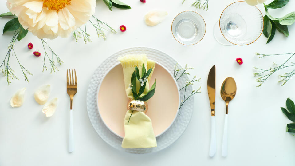 Effortless,Golden,Birthday,Dinner,Table,Decor.,Pale,Yellow,Peony,Flowers