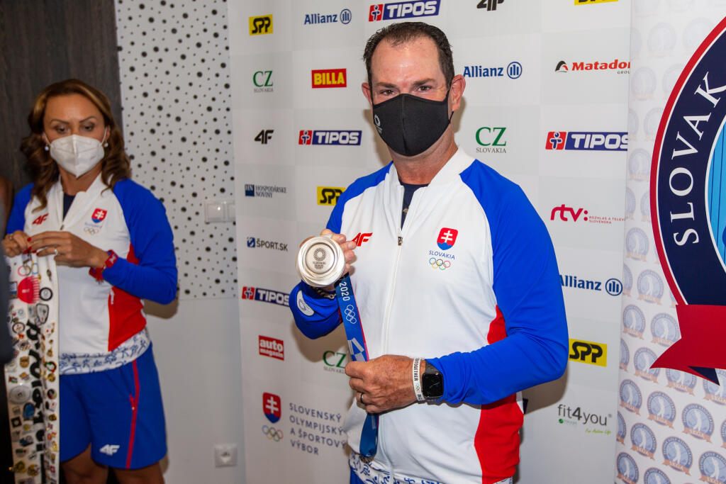 Olympijský festival “ TOKYO 2020” v areáli športového strediska v Šamoríne, kde privítali slovenských medialistov. Na snímke je Martina Štofaníková Sabbatini a Rory Sabbatini.