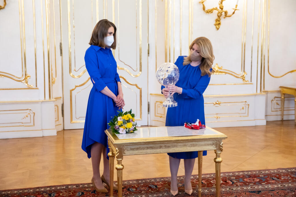 Vlhová zažiarila aj na stretnutí s prezidentkou Slovenskej republiky Zuzanou Čaputovou, s ktorom sa nechtiac zladila farbou šiat.