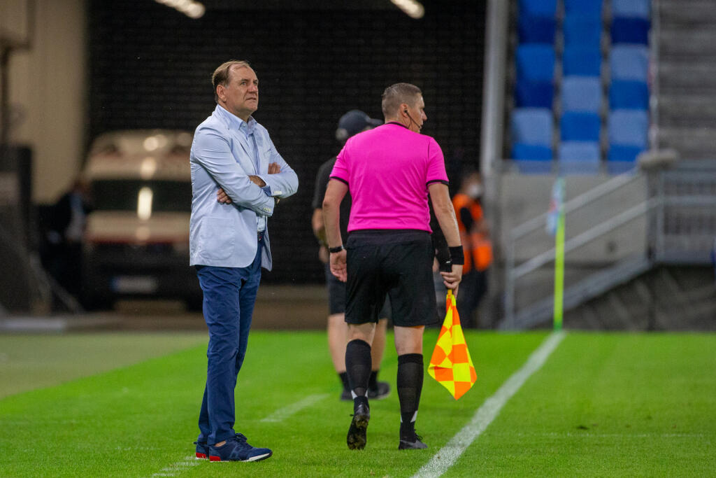 ŠK Slovan Bratislava a Lincoln Red Imps FC sa stretol v zápase tretieho kola kvalifikácie Európskej ligy na Tehelnom poli v Bratislave. Na snímke je Vladimír Weiss.