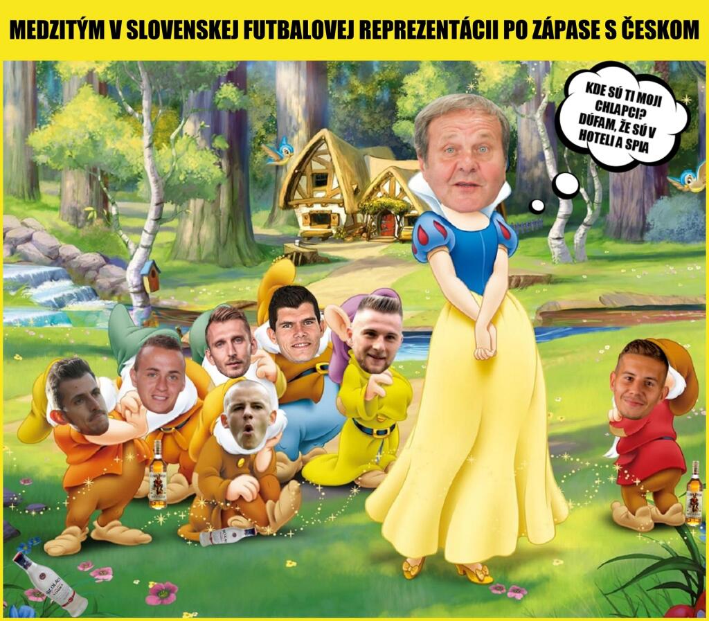 Snehulienka menom Kozák zháňala svojich trpaslíkov, tí si vyšli na výlet.
