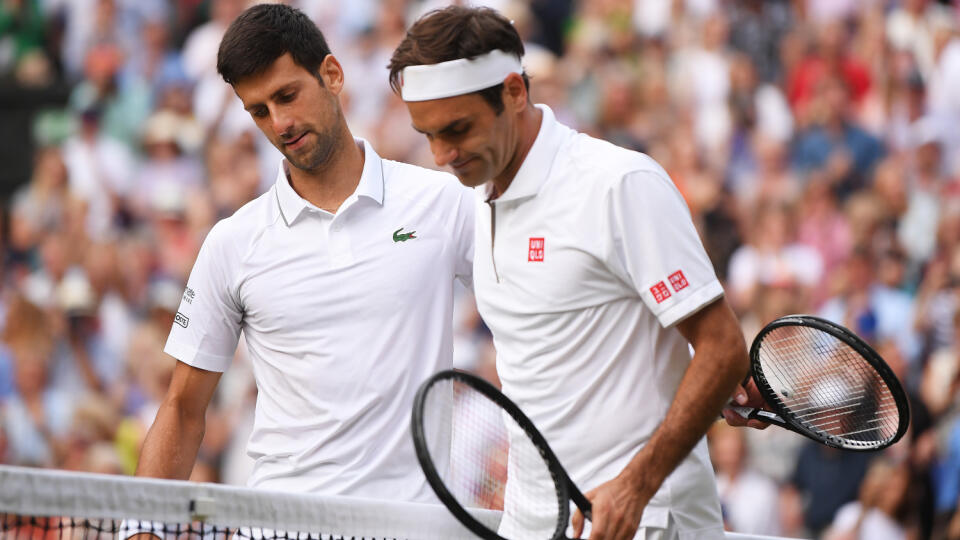 Novak Djokovič a Roger Federer.