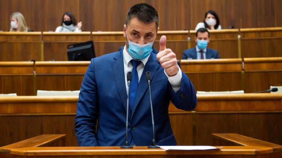 Na snímke poslanec NR SR Marián Viskupič (SaS) počas rokovania 18. schôdze parlamentu 2. decembra 2020 v Bratislave.