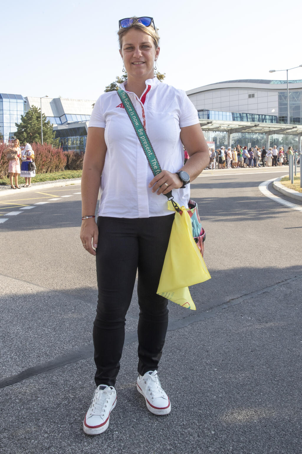 Prílet pápeža Františka na letisko M.R. Štefánika v Bratislave pri príležitosti trodňovej apoštolskej návštevy Slovenska.