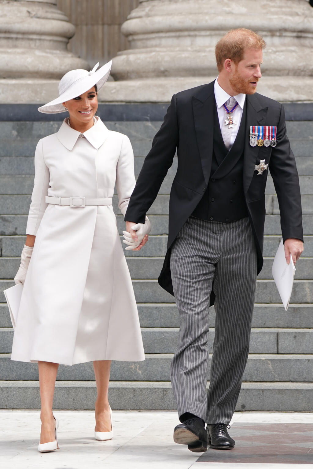 Vojvodkyňa Meghan Markle na oslavách platinového jubilea kráľovnej Alžbety počas bohoslužby v kostole sv. Pavla.