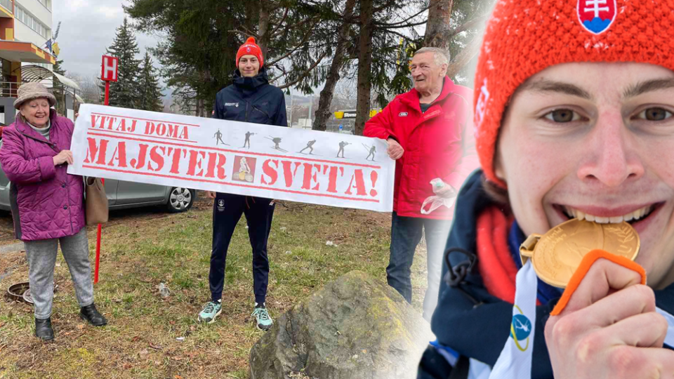 Jakub Borguľa získal na MS v kazašskom Ščučinsku zlatú medailu. Takto ho vítali starí rodičia po návrate domov.