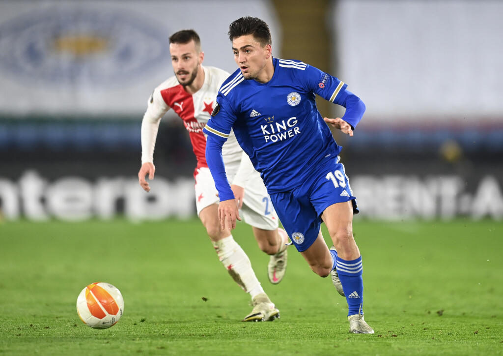 Jakub Hromada proti Leicesteru City.