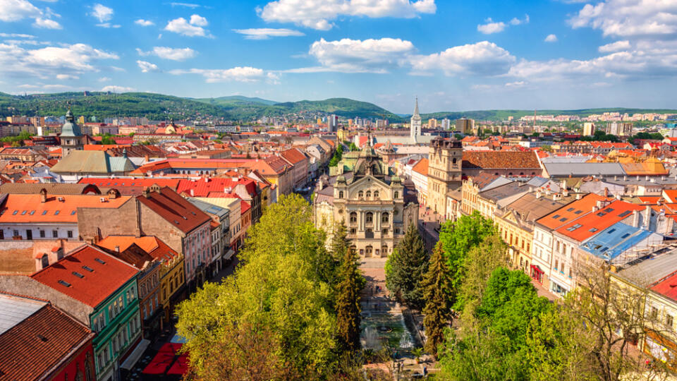 Top,View,Of,Main,Street,(hlavna,Ulica),Of,Kosice,Old