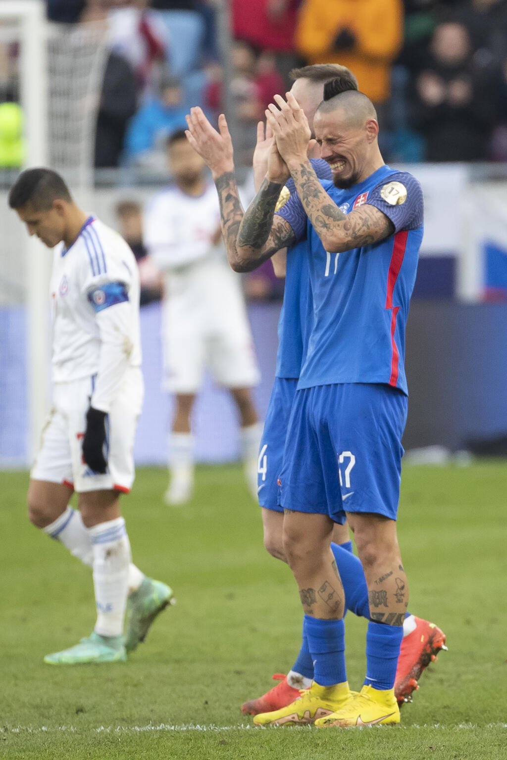 Azda každému fanúšikovi slovenského futbalu museli vyhŕknuť slzy pri pohľade na Mareka Hamšíka keď plakal.