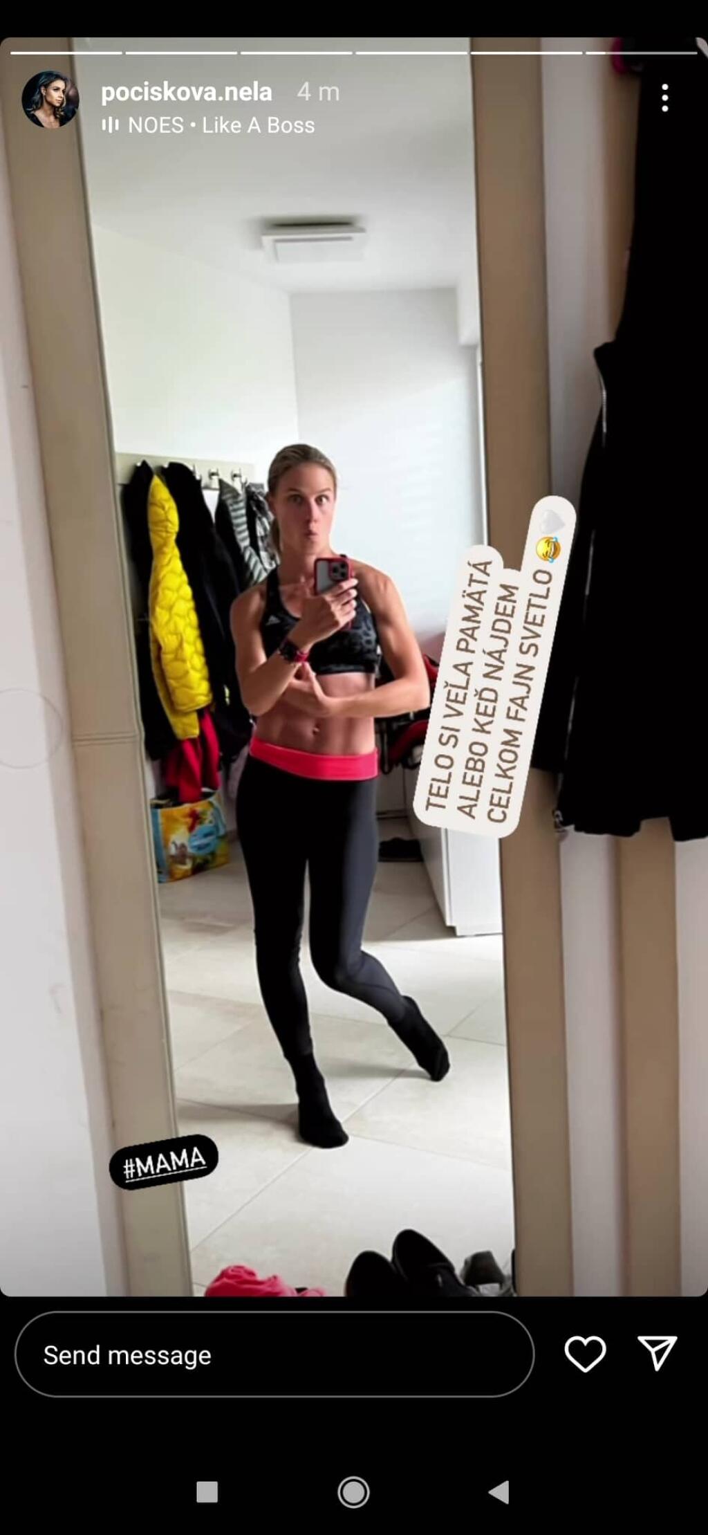 Nela Pocisková ukázala vypracované brucho