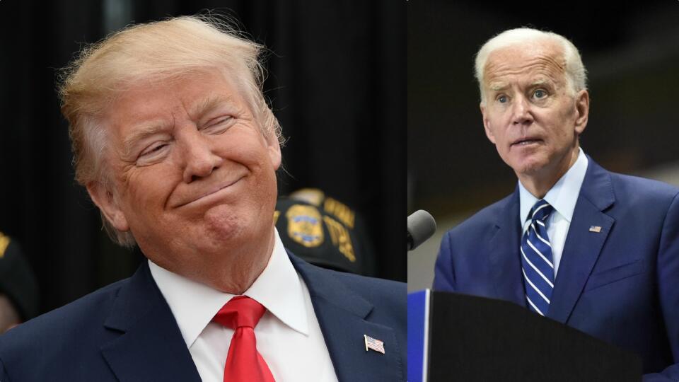 Donald Trump a Joe Biden.