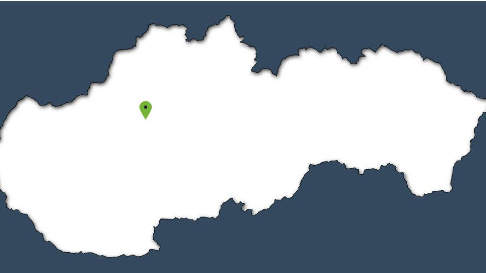 Slepá mapa Slovenska.