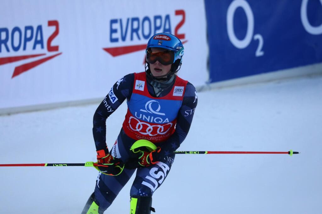 Líderkou po 1. kole nedeľného slalomu v Špindlerovom Mlyne bola Mikaela Shiffrinová.