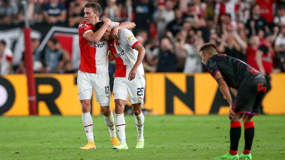 Ivan Schranz strelil postupový gól Slavie Praha proti Rakowu.