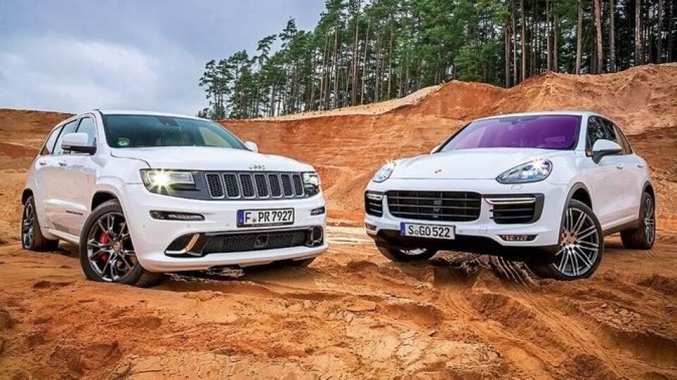 ikona Grand Cherokee SRT verzus Cayenne Turbo