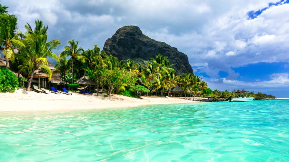 Mauritius island. beautiful Le Morne beach